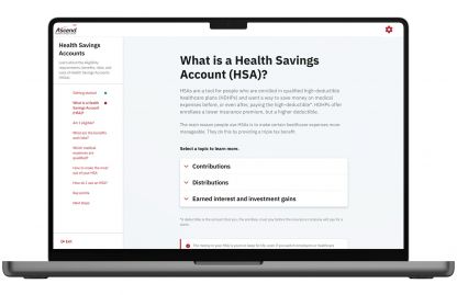 Laptop with HSA landing page