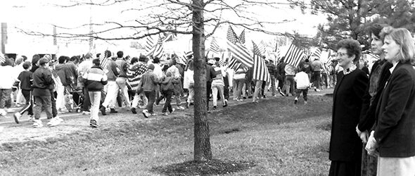 Ascend Employees Watch Gulf War Parade