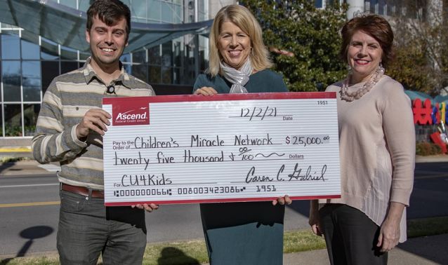 Ascend CEO presents check to children's miracle network