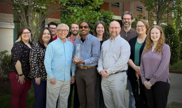 Ascend Marketing Team poses with Diamond Award