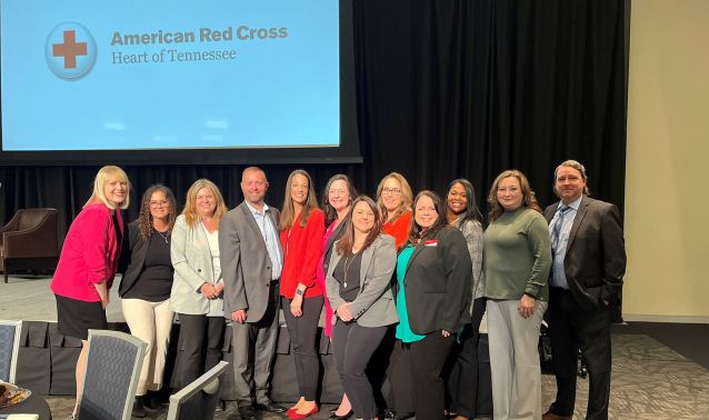 Ascend leadership posing at American Red Cross heroes luncheon