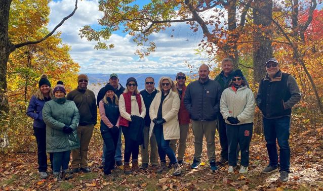 Ascend leadership poses with TN nature conservancy