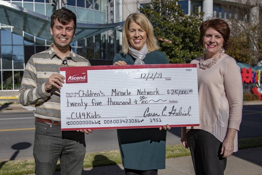 Ascend CEO presents check to children's miracle network