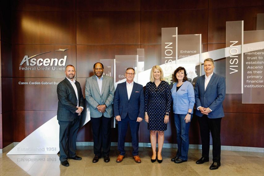 Ascend board poses with former CEO Caren Gabriel