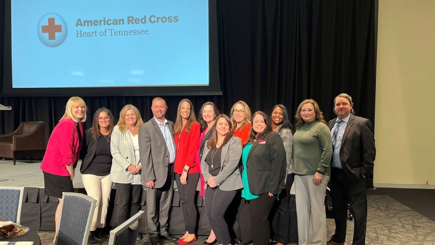 Ascend leadership posing at American Red Cross heroes luncheon