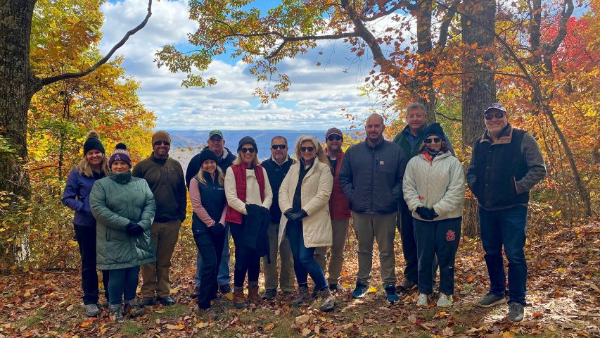 Ascend leadership poses with TN nature conservancy