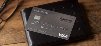 Ascend platinum card on wallet