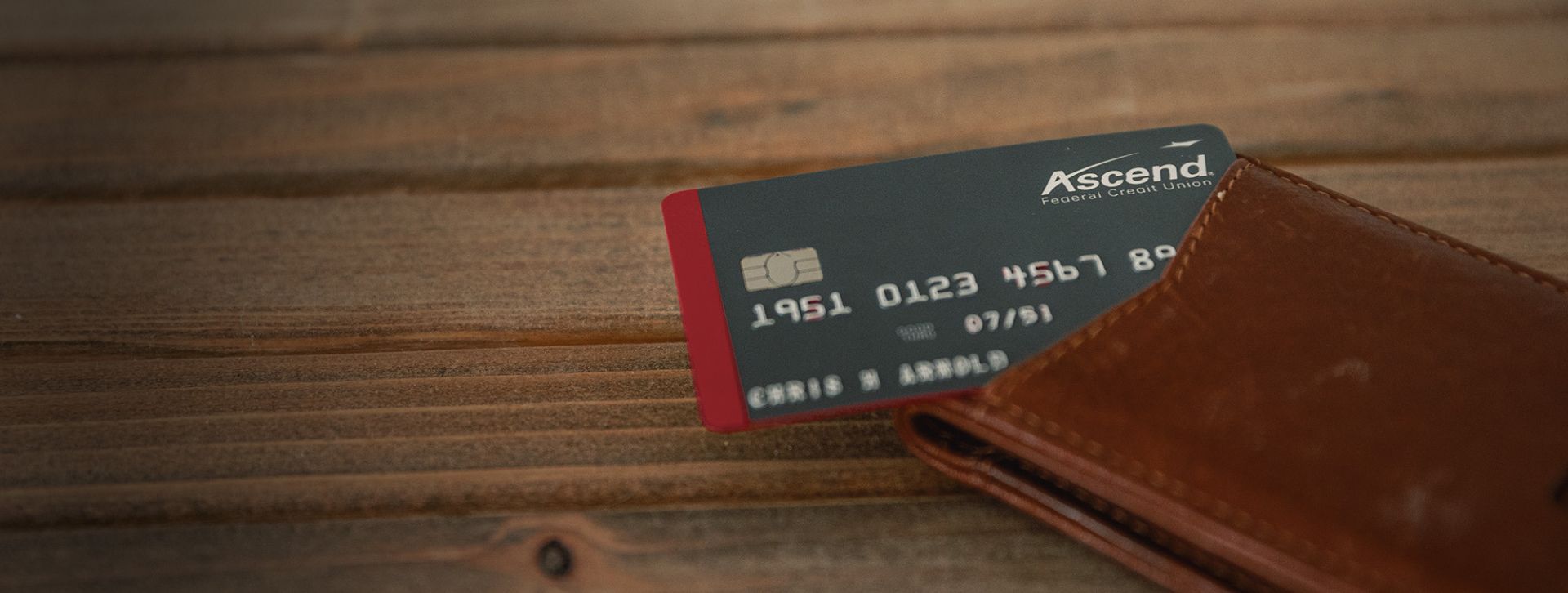 Ascend debit card on table