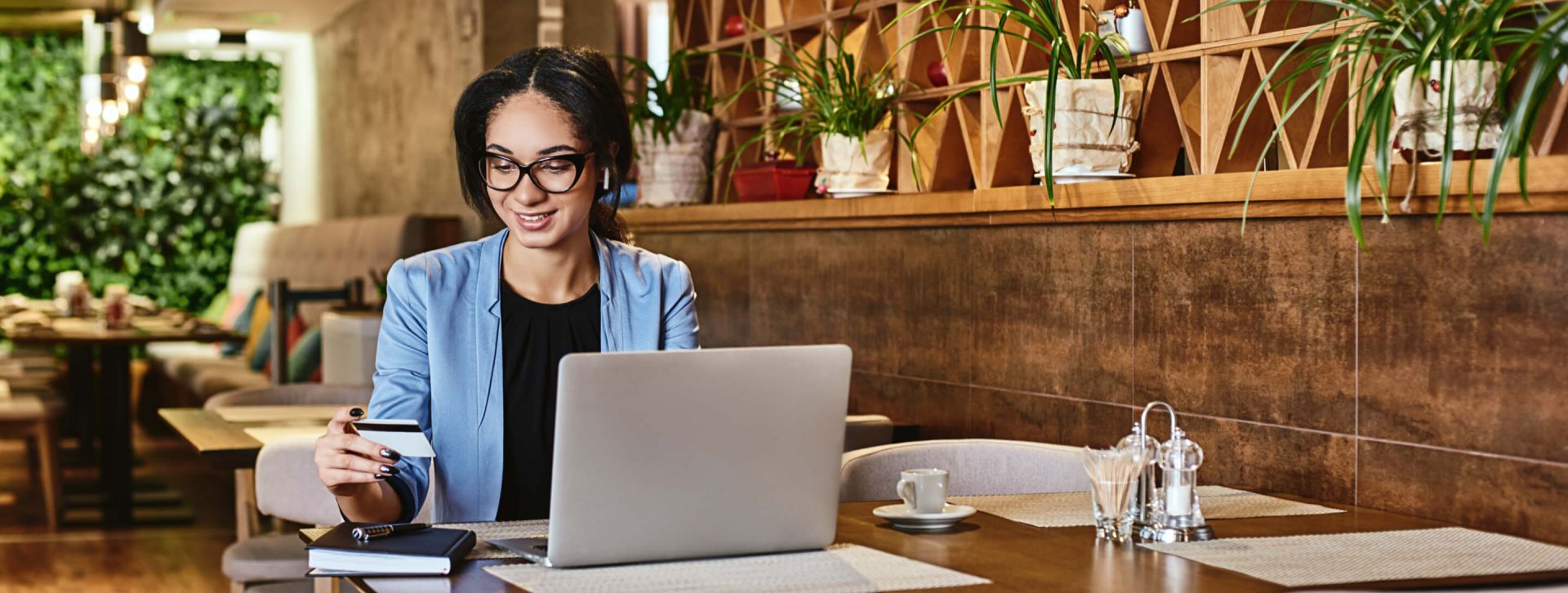 Young professional using their credit card