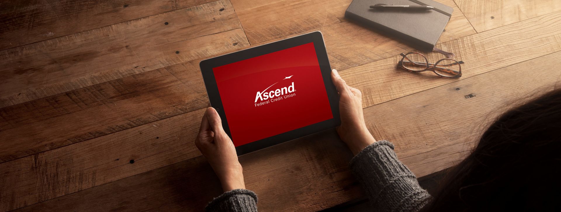 Ascend mobile app on tablet