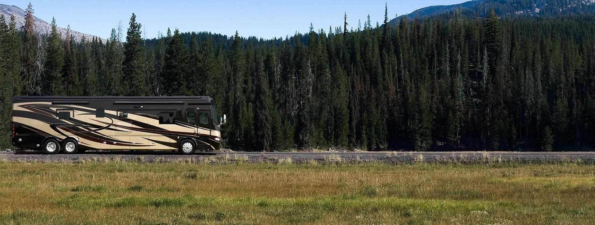 Motorhome exploring the country